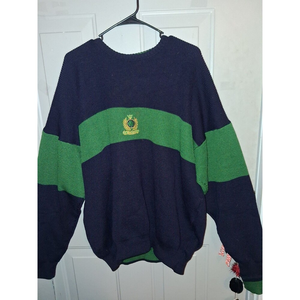Vintage Blarney Castle Irish Wool Sweater XL Made Ireland Oversized 90s Y2K